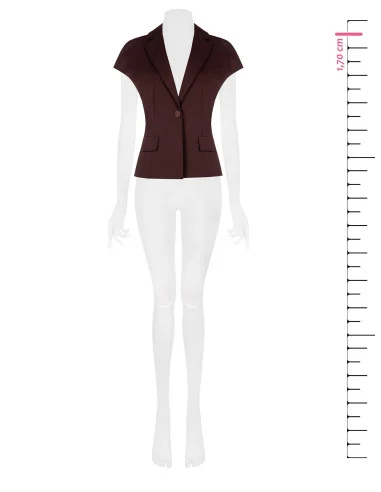 Veste blazer cintrée en mélange de coton sans épaulettes Rinascimento