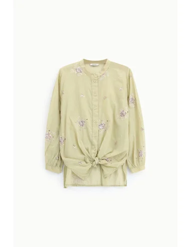 Camicia Con Paillettes E Collo Classico Dixie