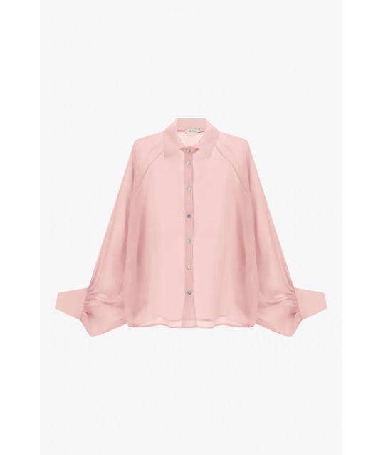 Camicia Ampia Con Maniche Lunghe Arricciate Dixie