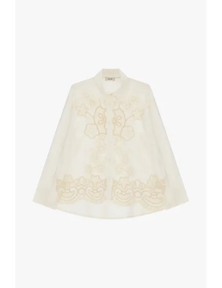 Embroidered Shirt With Wide Floral Pattern Dixie
