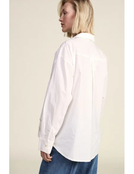 Embroidered Shirt With Wide Floral Pattern Dixie