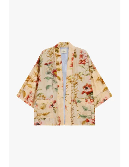 Floral Fantasy Duster Coat Dixie Wide Sleeve
