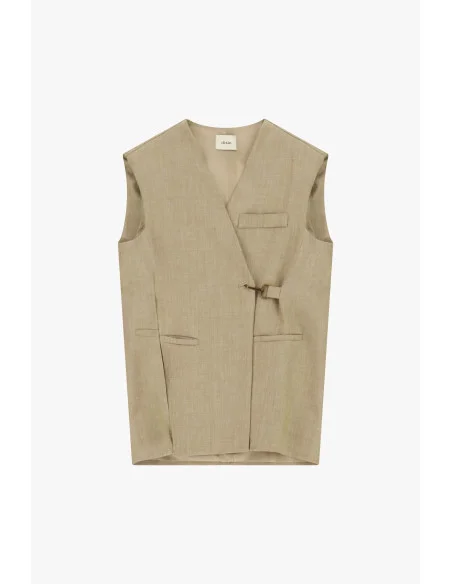 Waistcoat With Side Closure And Front Pockets Dixie