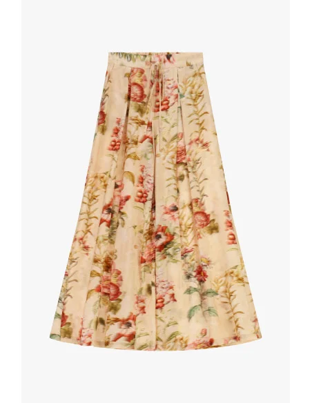 Pantaloni Palazzo Con Stampa Floreale E Vita Elasticizzata Dixie