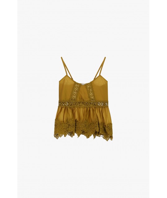 Top Con Spalline Sottili E Dettagli In Pizzo Dixie
