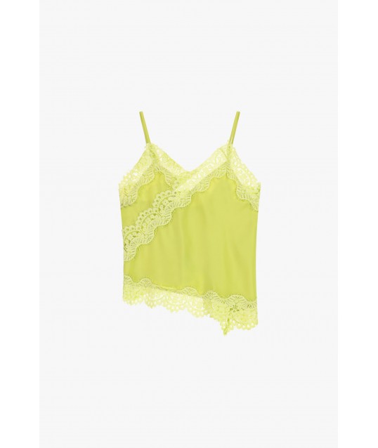 Thin Straps With Asymmetrical Lace Edge Dixie