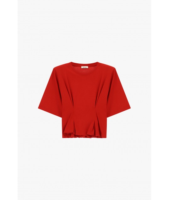 T-Shirt à manches larges et plis sur le devant Dixie