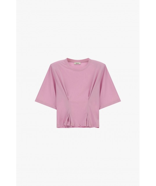 T-Shirt à manches larges et plis sur le devant Dixie