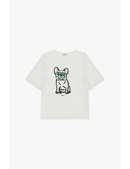 Short-sleeved T-Shirt Print Dog And Fit Regular Dixie