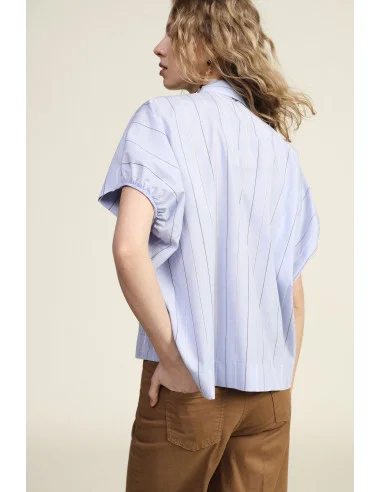 Shirt A Righe Con Collo Classico E Maniche Corte Dixie