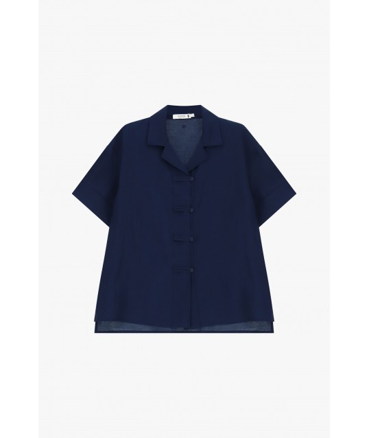 Camicia Boxy Corta Con Chiusura A Bottoni Please