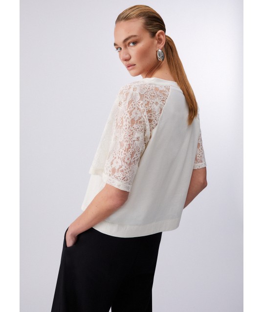 Liu Jo - T-shirt avec dentelle