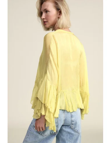 Blouse With Wide Ruffles Dixie
