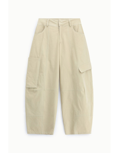 Pantaloni Palazzo Cropped Con Tasche Cargo Laterali Dixie