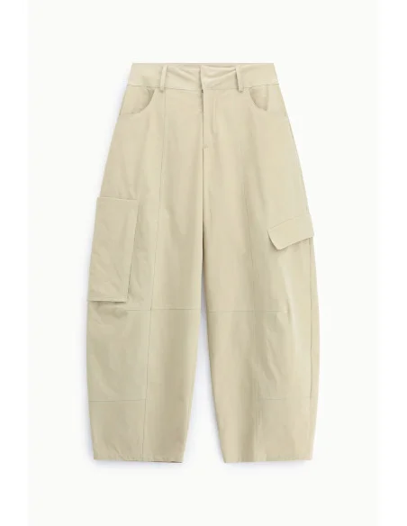 Cropped Palazzo Trousers with Side Cargo Pockets Dixie