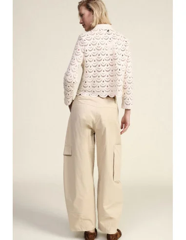 Pantaloni Palazzo Cropped Con Tasche Cargo Laterali Dixie