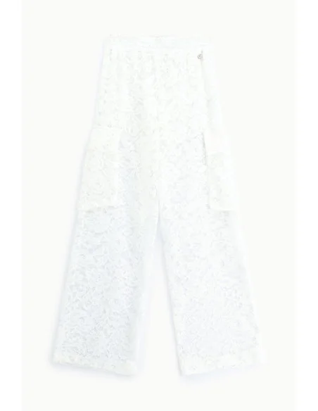 Pantalon palazzo large en dentelle Dixie