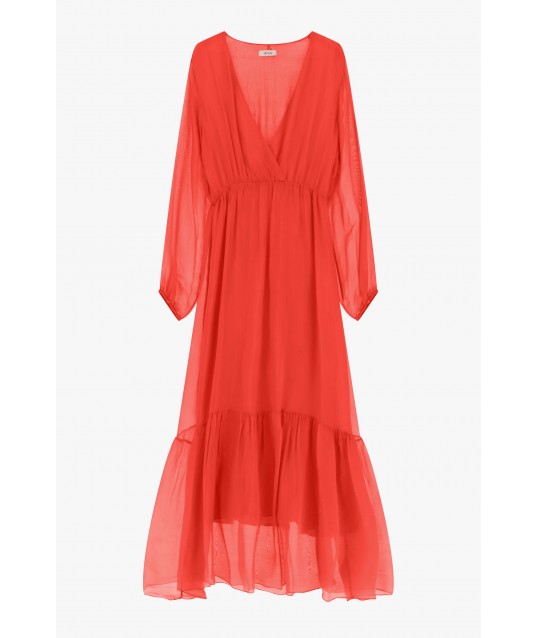 Lightweight Dixie Long V-neck Dress