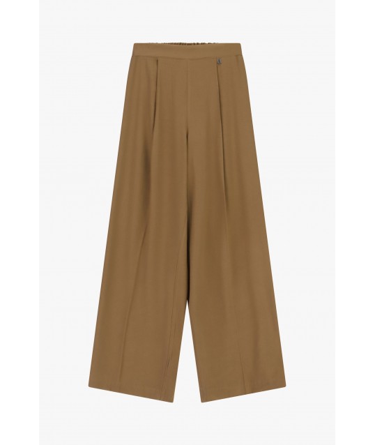 Palazzo Pantalon taille haute avec pinces sur le devant Dixie