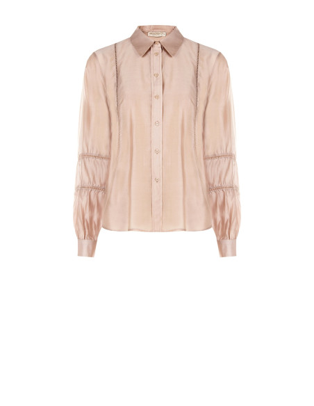 Camicia Ultralight In Misto Lyocell Con Dettagli Traforati Rinascimento