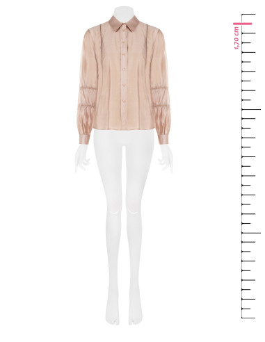 Chemise ultralégère en lyocell mélangé avec détails perforés Rinascimento
