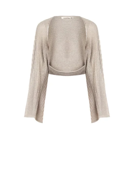 Rinascimento Large Braided Knit Wrap With Lurex Thread