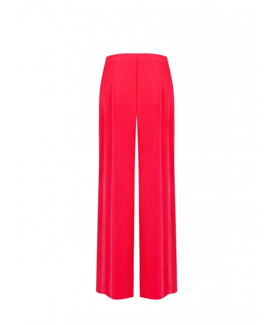 Pocketless Viscose Mix Palazzo Trousers Rinascimento