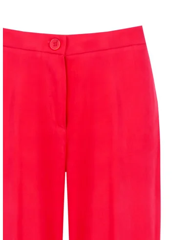 Pocketless Viscose Mix Palazzo Trousers Rinascimento