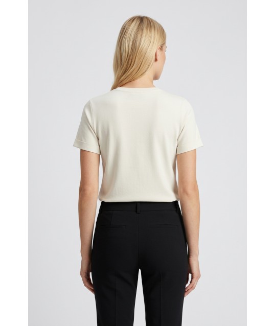 Liu Jo T-Shirt With Rhinestone And Floral Embroidery