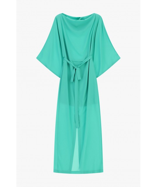 Vestito Midi Con Maniche Ampie E Cintura Dixie