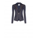 Rinascimento Striped Technical Fabric Blazer Jacket