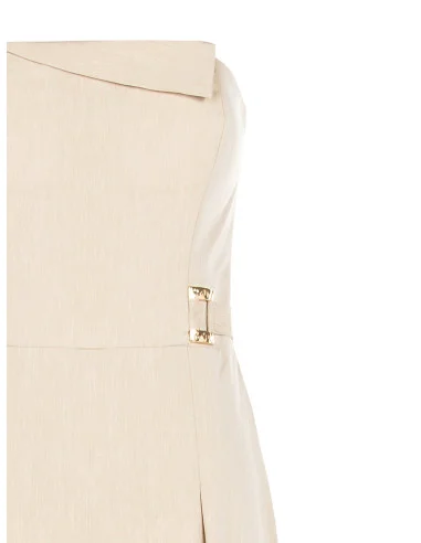 Combinaison droite bustier en mélange de lyocell et de lin Rinascimento