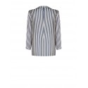 Rinascimento Striped Viscose Blend Wide Open Blazer Jacket
