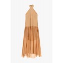 Long Dress With All\X1aamerican Neckline And Flounce Dixie