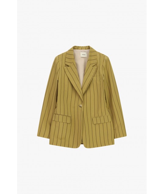 Blazer rayé avec poches et fermeture simple Dixie