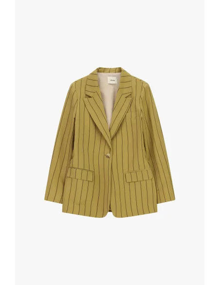 Blazer A Righe Con Tasche E Chiusura Monopetto Dixie