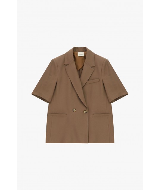 Dixie Double-breasted Short-Sleeved Blazer And Pockets