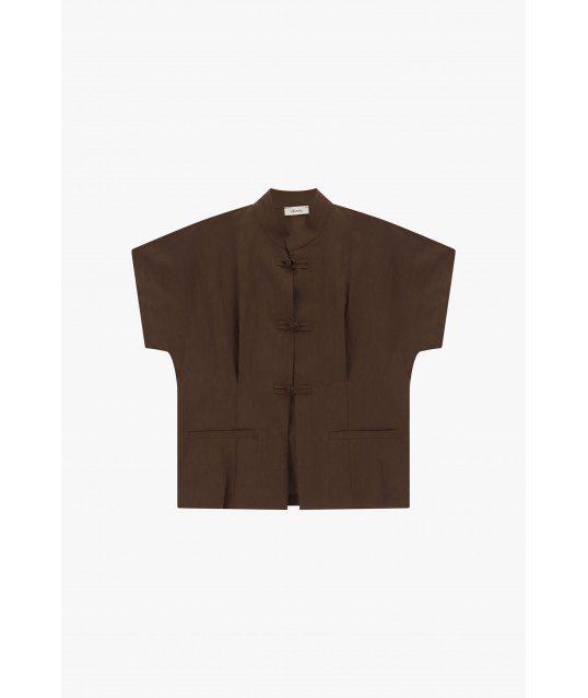 Camicia Corta Con Chiusura A Nodo E Tasche Frontali Dixie