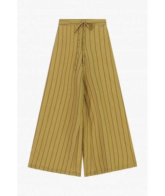 Pantaloni Palazzo Con Pinstripes E Cintura Annodata Dixie