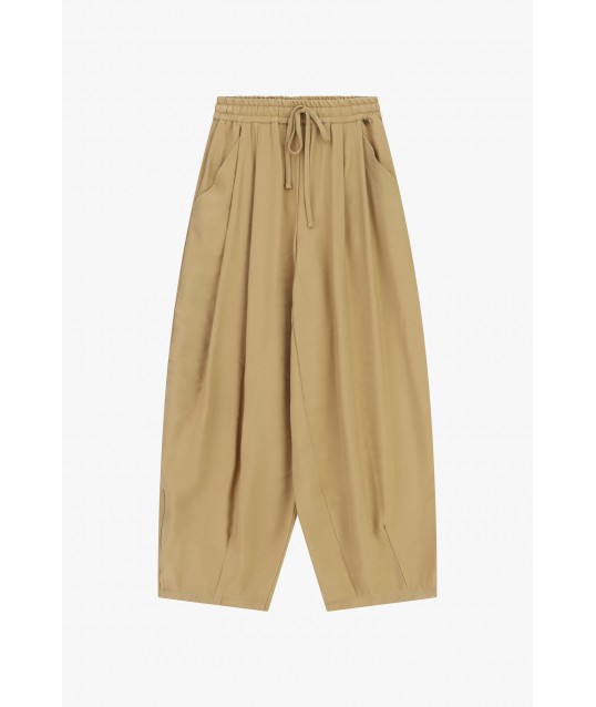Cropped Palace Trousers With Elastic And Drawstring Dixie