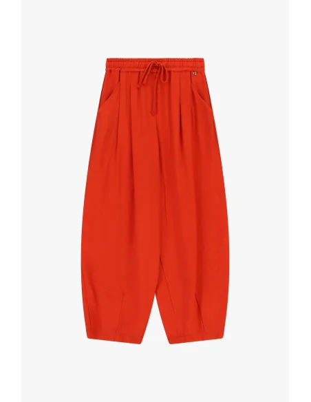 Cropped Palace Trousers With Elastic And Drawstring Dixie
