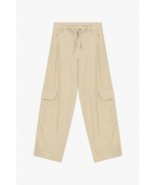 Pantaloni Palazzo Con Tasche Cargo Laterali Dixie