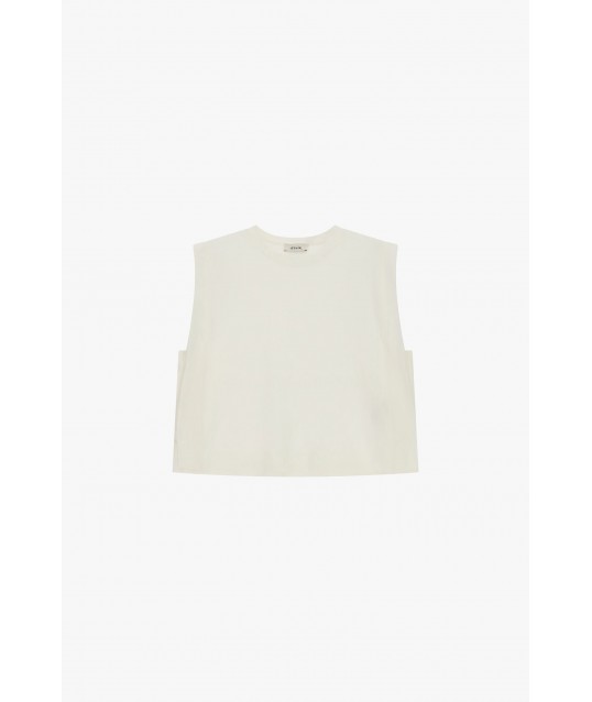 Dixie Short Sleeveless Crew Neck Top