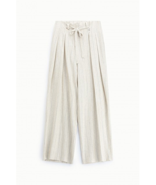 Pantalon rayé Palace avec ceinture nouée Dixie