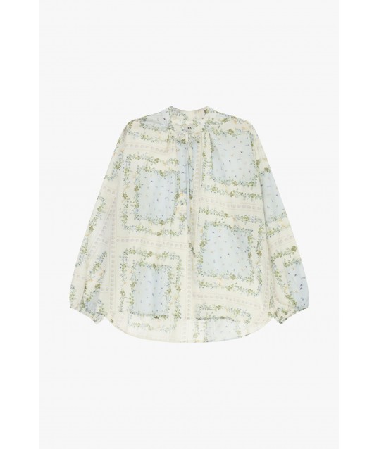 Blusa Ampia Con Stampa Floreale E Fiocco Dixie