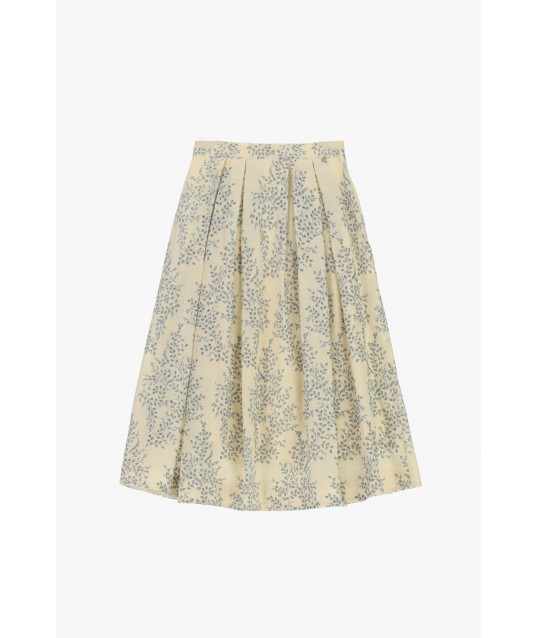Dixie Midi Jupe plissée à fleurs