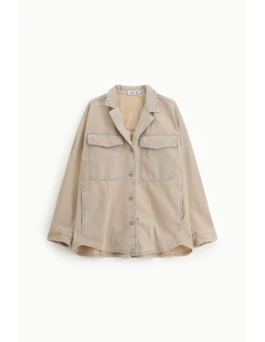 Regular-Fit Shirt Jacket Front Patch Pockets Please