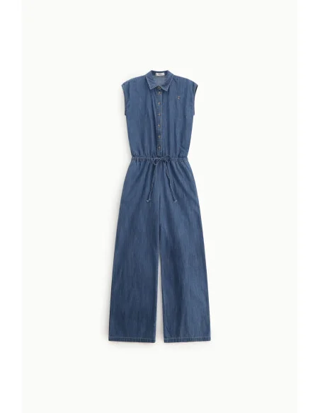 Jumpsuit Lunga Con Coulisse E Bottoni Frontali Please