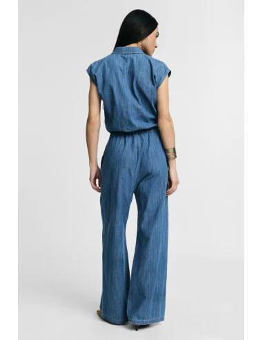 Jumpsuit Lunga Con Coulisse E Bottoni Frontali Please