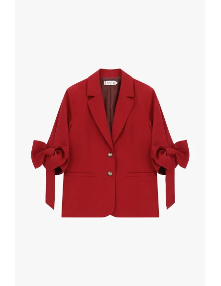 Blazer à manches bouffantes et fermeture à deux boutons Please